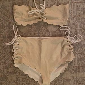 Marysia Swim Bikini Set (metallic cream)